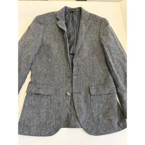 J Crew Ludlow Blazer 36S Gray British Moon Wool Herringbone Tweed Preppy Jacket